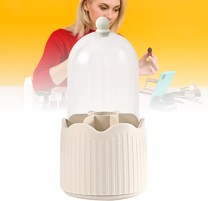 Revolving Cosmetic Organizer – Premium Dust-Proof Vanity Display & Caddy
