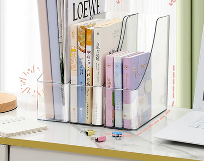 Transparent Study Desk Organizer for Stationery & Books