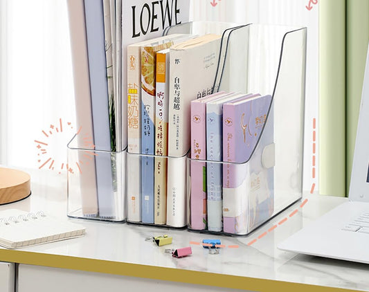 Transparent Study Desk Organizer for Stationery & Books