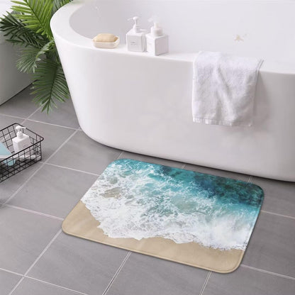 Coastal Escape 3D Visual "Oasis-Dry" Beach Mat