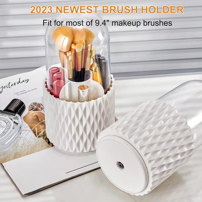 Revolving Cosmetic Organizer White Diamond