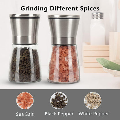 Manual Salt and Pepper Grinder Glass 180 ML (SINGLE PIECE)