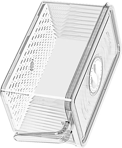 Acrylic Fridge Box Large – Premium Textured Refrigerator Organizer with Handle