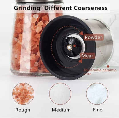 Manual Salt and Pepper Grinder Glass 180 ML (SINGLE PIECE)