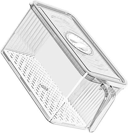 Acrylic Fridge Box Large – Premium Textured Refrigerator Organizer with Handle