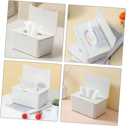 Black/White Tissue Box Soft Open Function