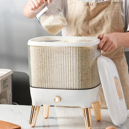 Rice Dispenser, Cereal Dry Food Storage Containers with Measuring Cup - 10L