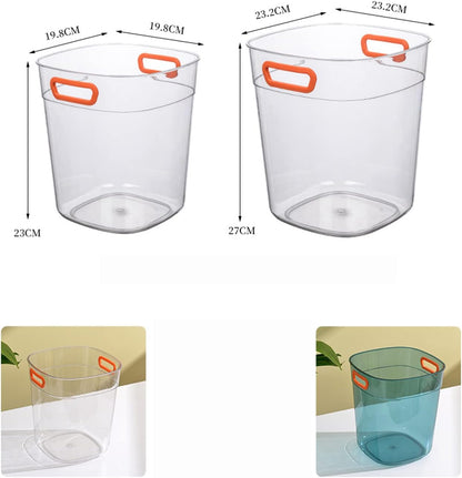 Acrylic Waste Paper Basket – Elegant Square Trash Can