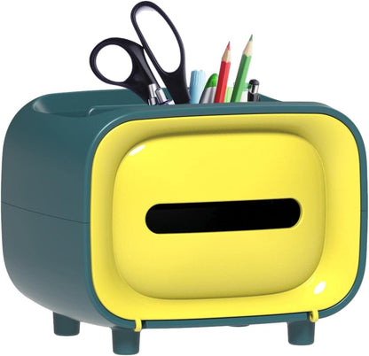 Tissue Box Radio – Creative Retro-Style Desktop Organizer & Phone Stand