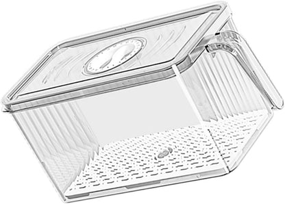 Acrylic Fridge Box Large – Premium Textured Refrigerator Organizer with Handle