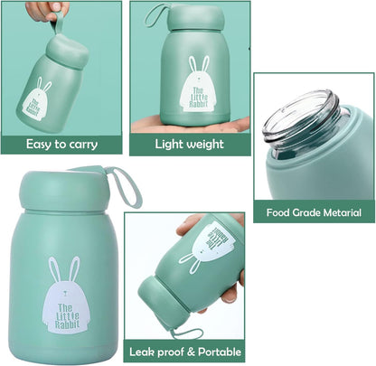 Plastic Shell Lovely Rabbit Glass Cup – Premium Kids’ Insulated Travel Tumbler