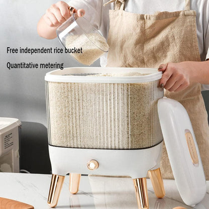 Rice Dispenser, Cereal Dry Food Storage Containers with Measuring Cup - 10L