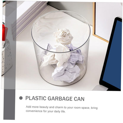 Waste Paper Acrylic Small – Premium Minimalist Clear Trash Container