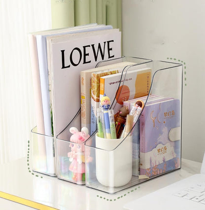 Transparent Study Desk Organizer for Stationery & Books