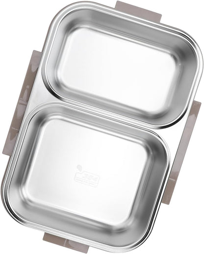 Lunch Box SS with Silicone Partition Grip – Insulated Leak-Proof Meal Container
