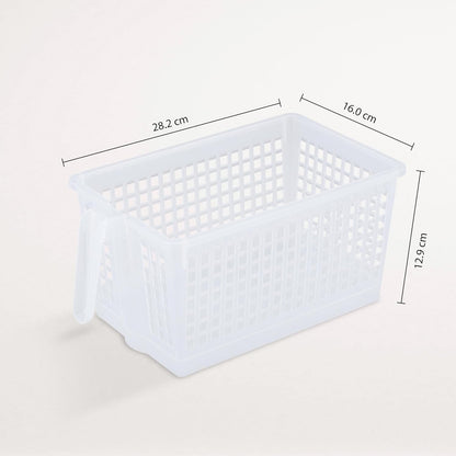 Fridge Basket with Handle – Premium Ventilated Refrigerator Organizer