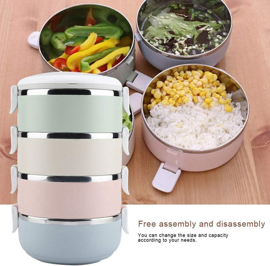 Spectrum Series Insulated Stainless Steel Bento Lunch Box 3 Layer, 2 Layer