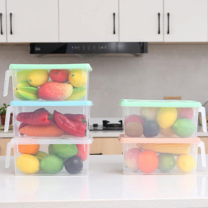P.P Fridge Box With Handle & Cover Large – Premium Stackable Fresh-Keeping Organizer
