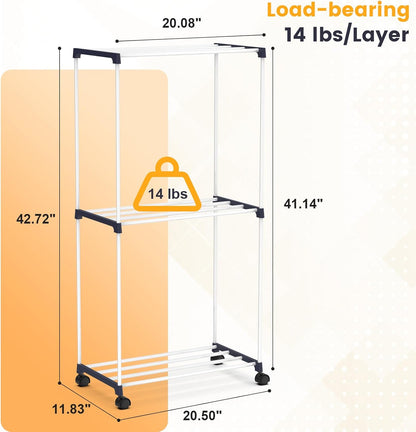 3-Tier Movable Towel & Clothes Rack