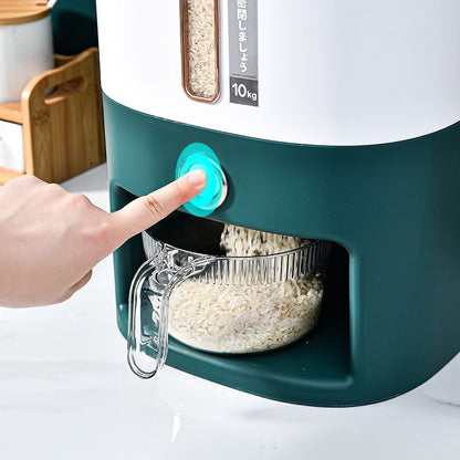 Kitchen Press Button Rice Box - 10 KG Capacity