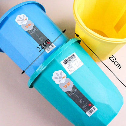 Diamond Textured Desktop Trash Can – Colorful Mini Waste Bin with Swing Lid for Office, Vanity, and Home