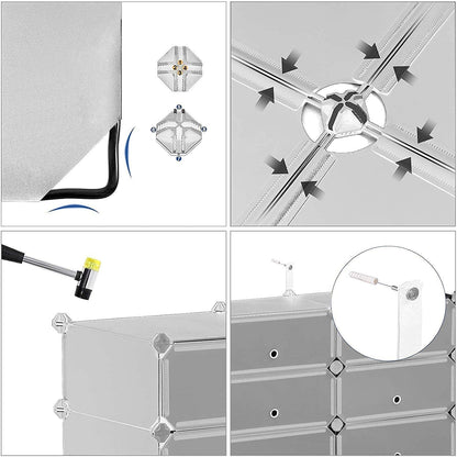 Elite Frosted Long-Profile 4-Tier Shoe Organizer