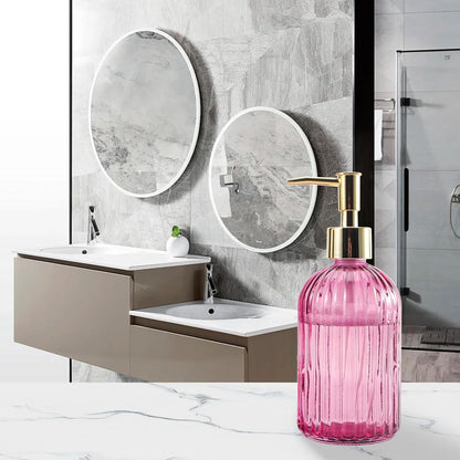 Soap Bottle Glass Diamond Long Design