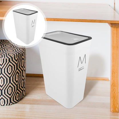 Slim Plastic Rubbish Bin, Slim Bin with Lid, 9L, 11L