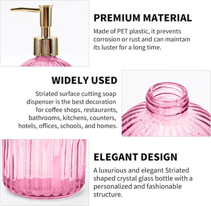 Soap Bottle Glass Diamond Long Design