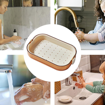 Plastic Double Layer Drain Soap Dish