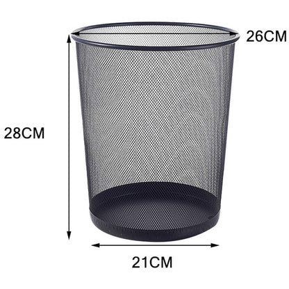 Circular Mesh Waste Paper Basket – Sturdy & Lightweight Metal Bin