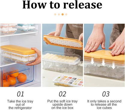 Ice Cube Tray Press to Release - 28 × 13 × 9.5 cm