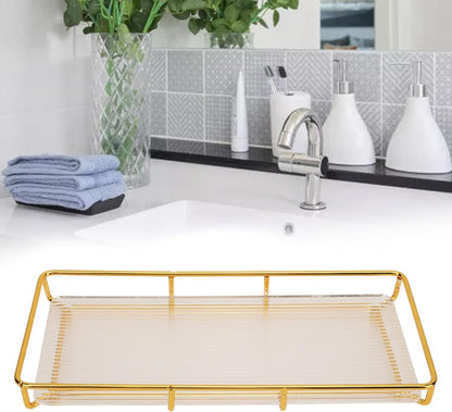 Bathroom Tray GOLD BLACK