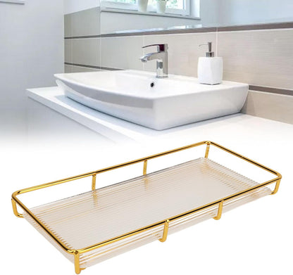 Bathroom Tray GOLD BLACK