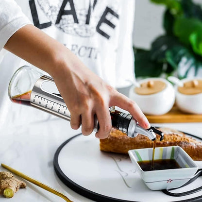 Oil Bottle Cruet Window 500ML with Marking