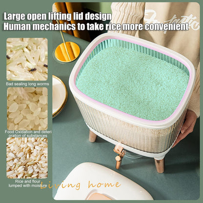 Rice Dispenser, Cereal Dry Food Storage Containers with Measuring Cup - 10L