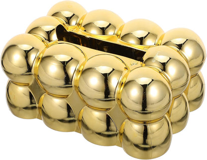 Bubble Tissue Box - Gold
