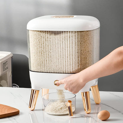 Rice Dispenser, Cereal Dry Food Storage Containers with Measuring Cup - 10L