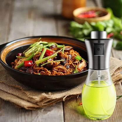 Oil Bottle 200 ML Golden – Premium Precision Spray Mist Dispenser