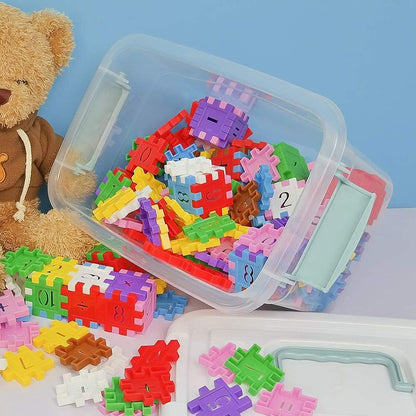 Clear Stackable Storage Box with Secure Locking Lid & Handle