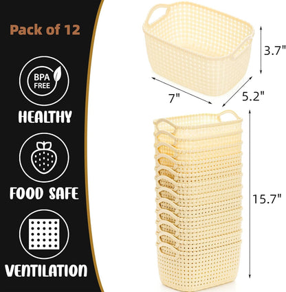 Botanical Series "Elysian" Rectangular Basket with Ergonomic Handles