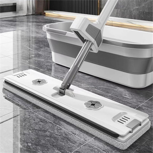 Mop with Silicone Bucket – Premium Space-Saving Floor Cleaning System