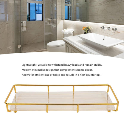 Bathroom Tray GOLD BLACK