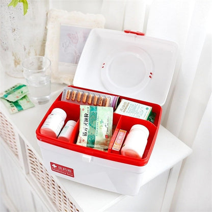 Medicine Box Green/Red Plus – Premium High-Capacity First Aid Hub