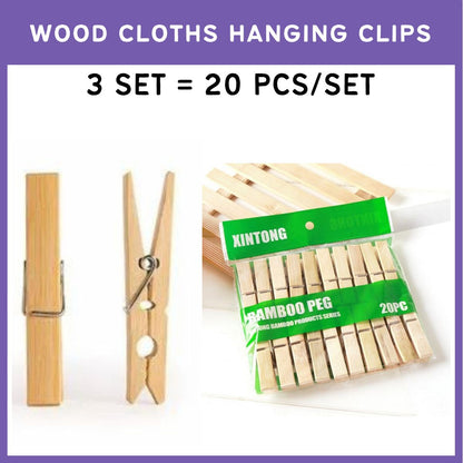 Cloth Clip – Premium Durable Wooden Hanging Clips for Laundry