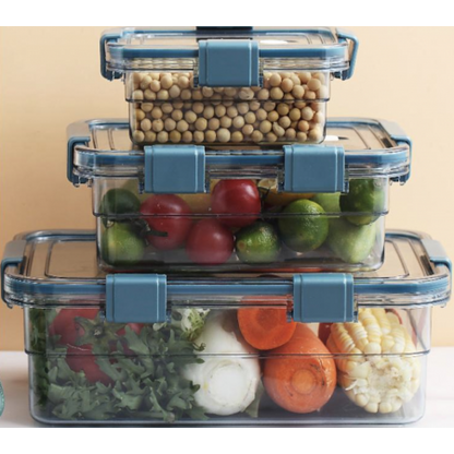 Fridge Box Set Acrylic 3 PCS – Premium Airtight Food Storage & Organization System