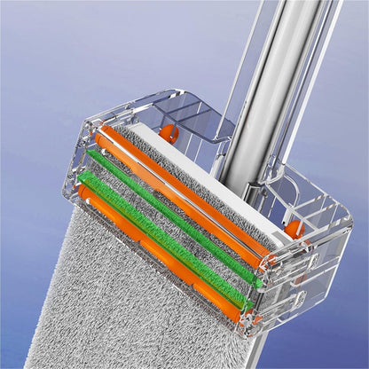 Mop with Silicone Bucket – Premium Space-Saving Floor Cleaning System