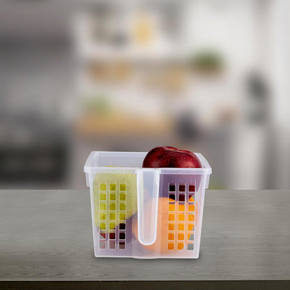 Fridge Basket with Handle – Premium Ventilated Refrigerator Organizer