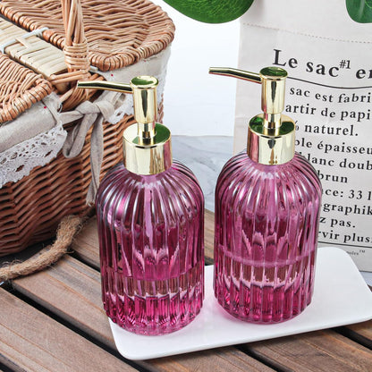 Soap Bottle Glass Diamond Long Design