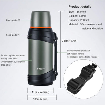 1.6L SS Thermos Cup Water Bottle